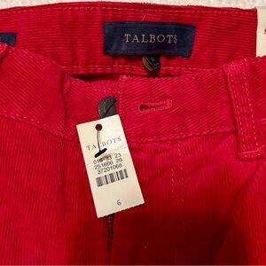 Talbots Heritage Red Corduroy Trousers